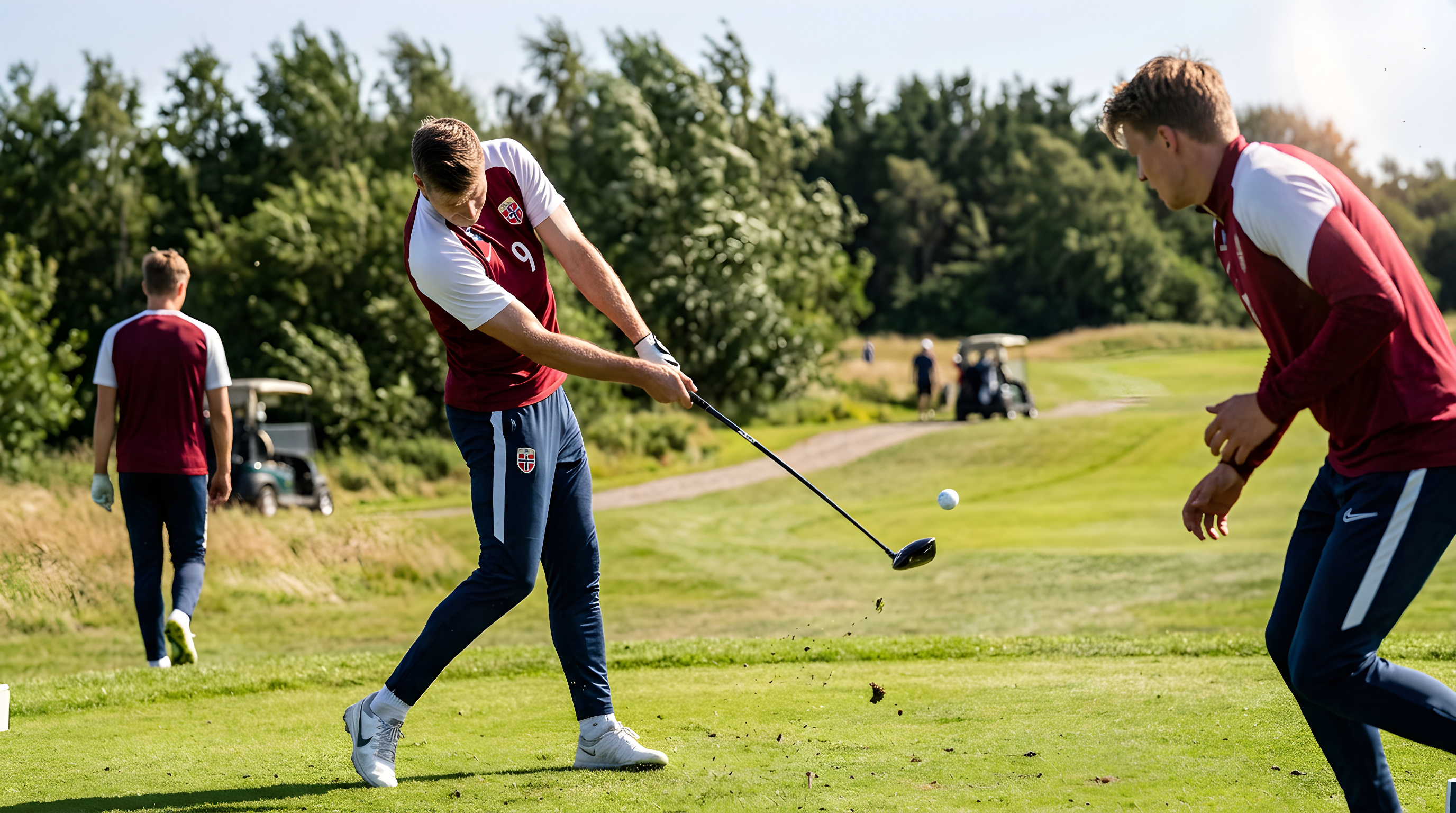 Norske landsholdsspillere er blevet besat af golf