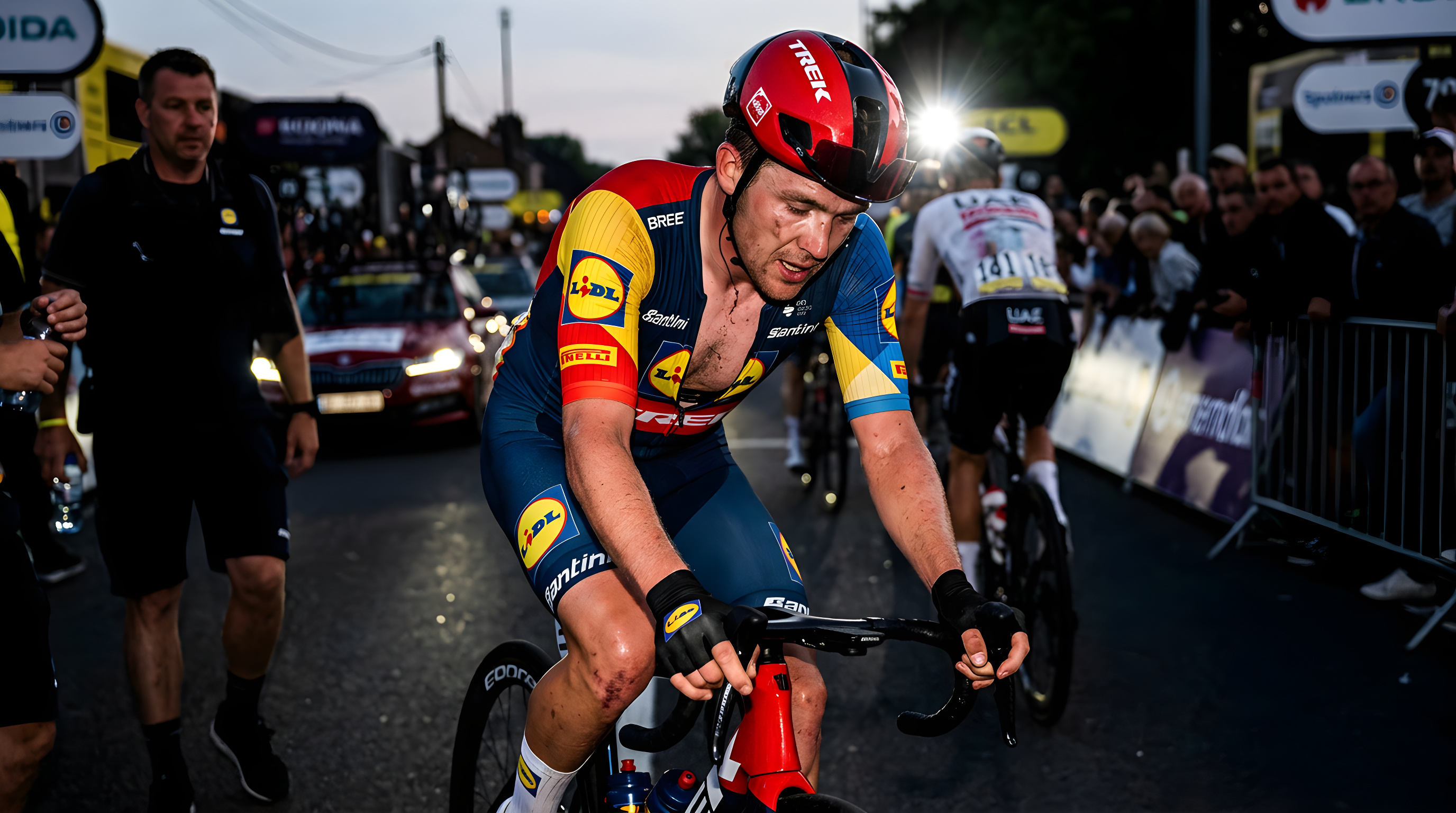 Mads Pedersen ramte 100 kilometer i timen på cyklen