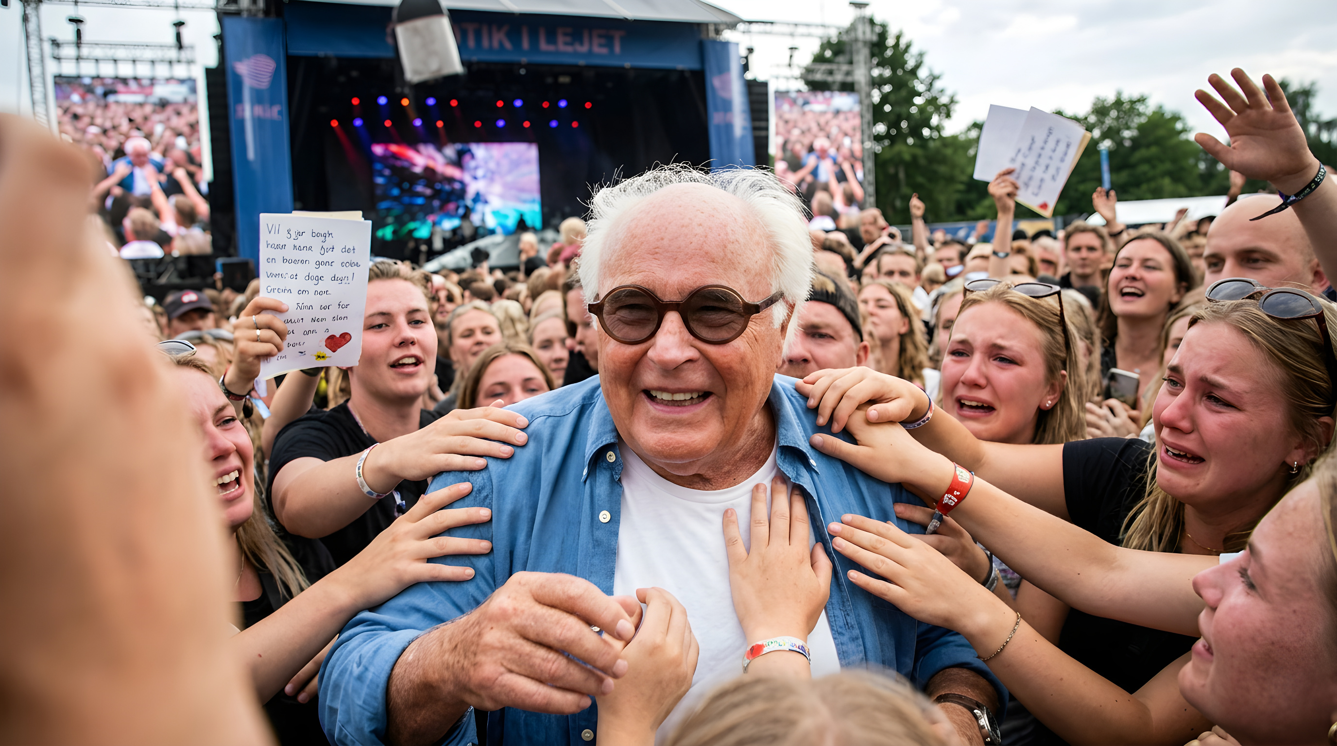 Flemming Østergaard blev fejret af fans på festival