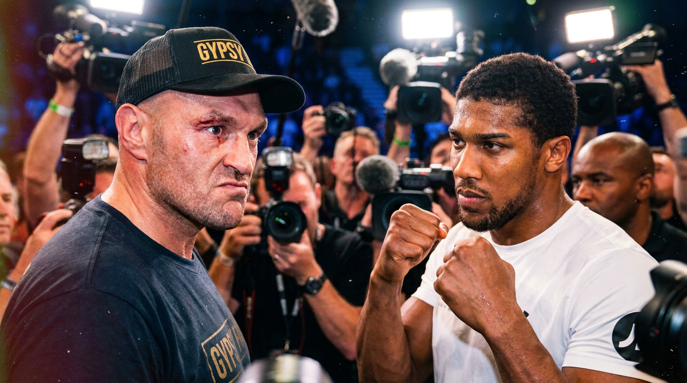 Tyson Fury og Anthony Joshua vakler før kæmpekamp