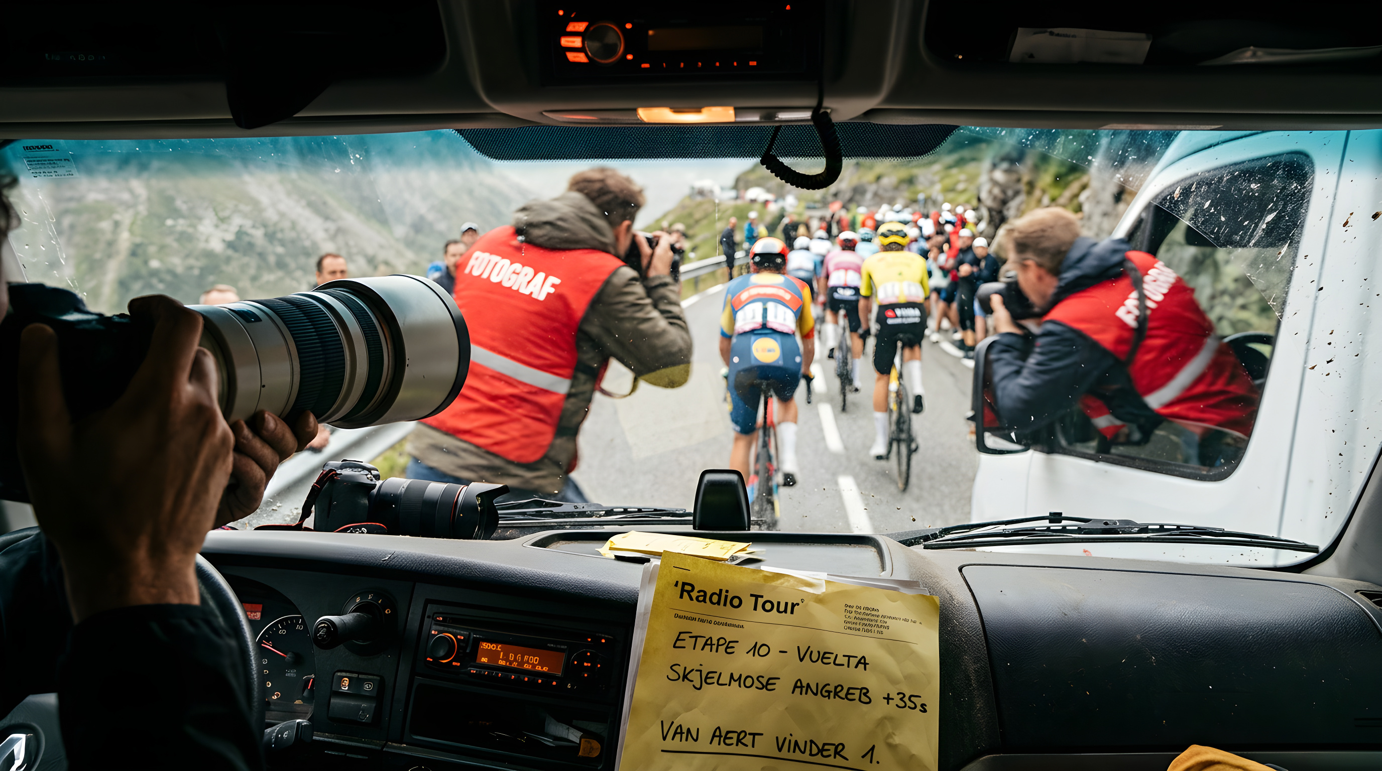 Skjelmose i stort angreb i Vueltaen mens Van Aert vinder
