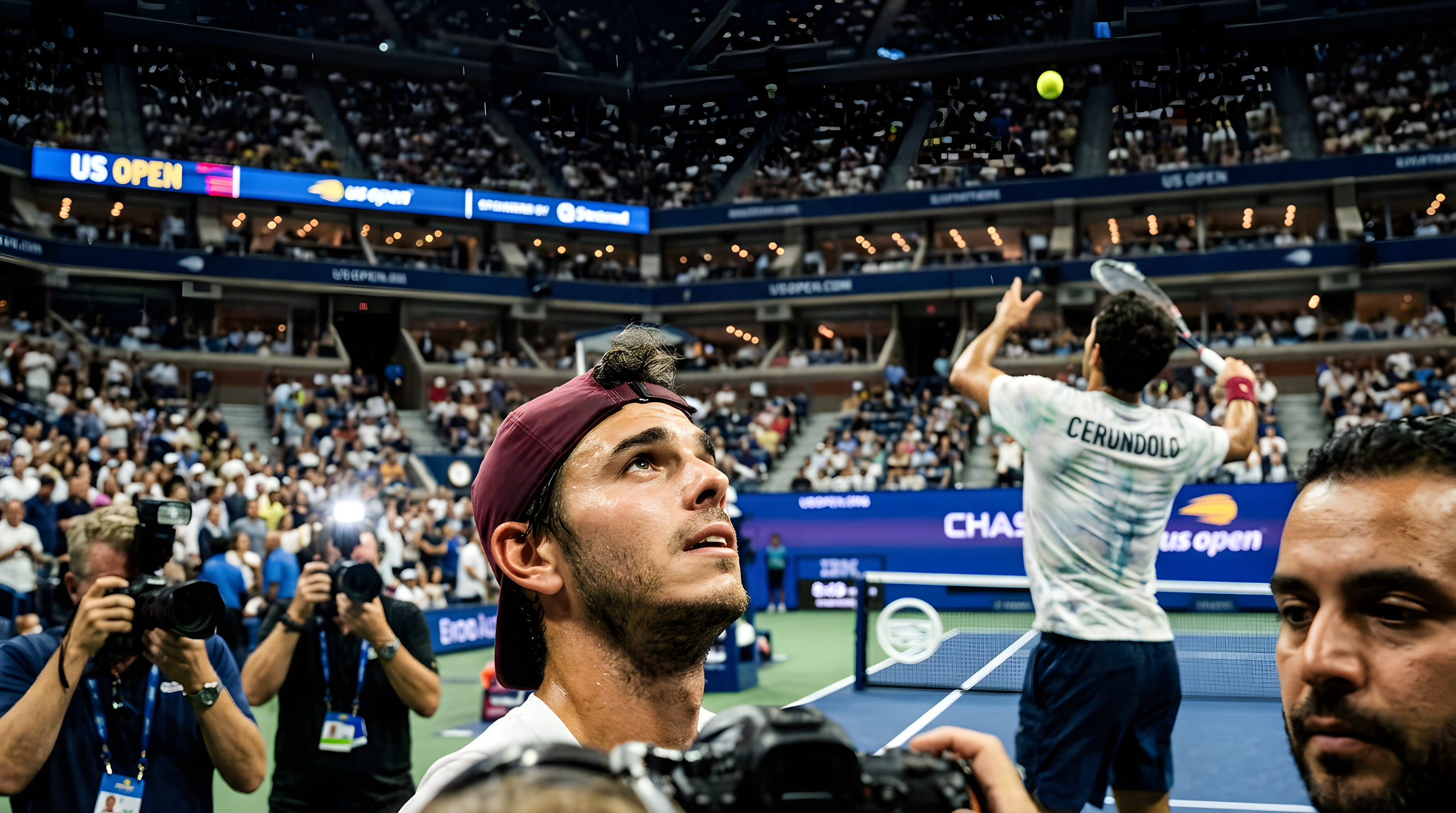 Taylor Fritz og Francisco Cerundolo i tæt US Open-drama