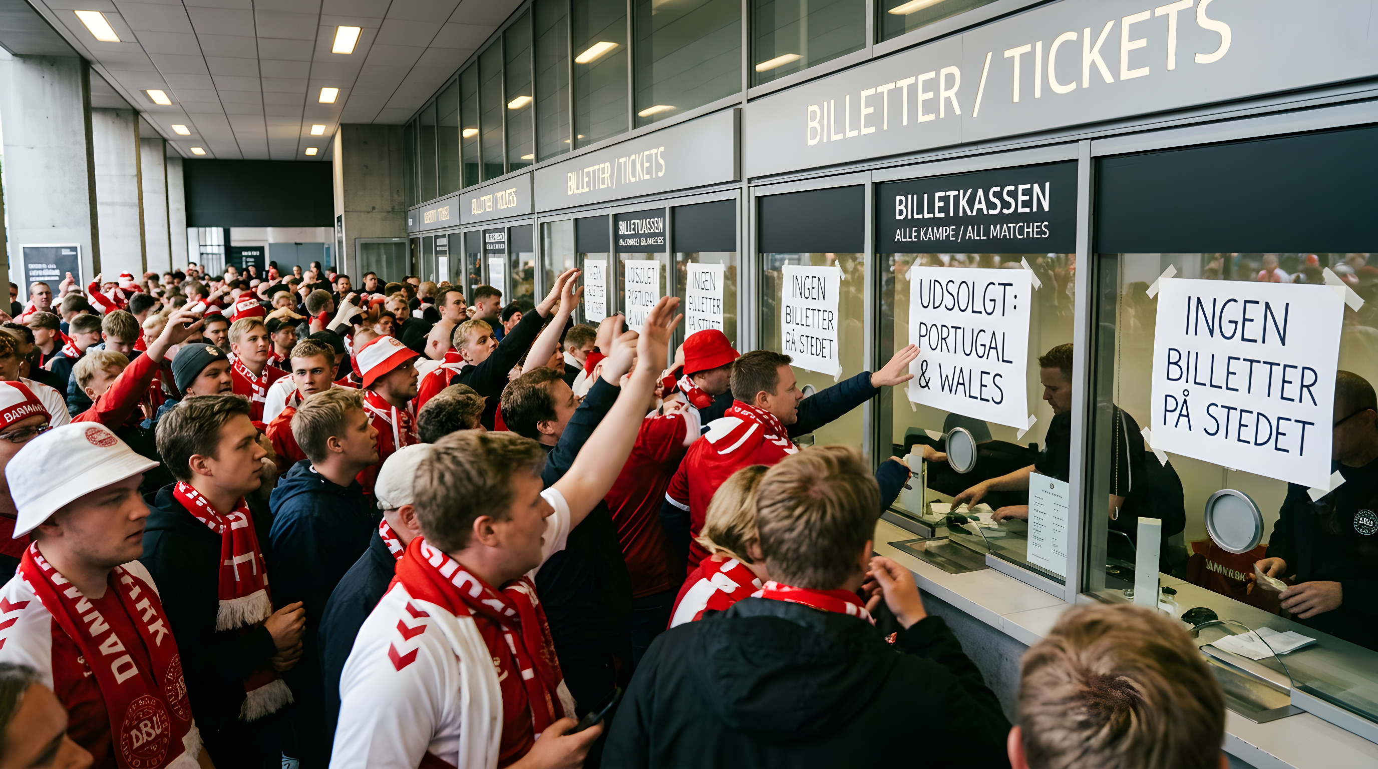 Danske fodboldfans stormer til billetlugerne