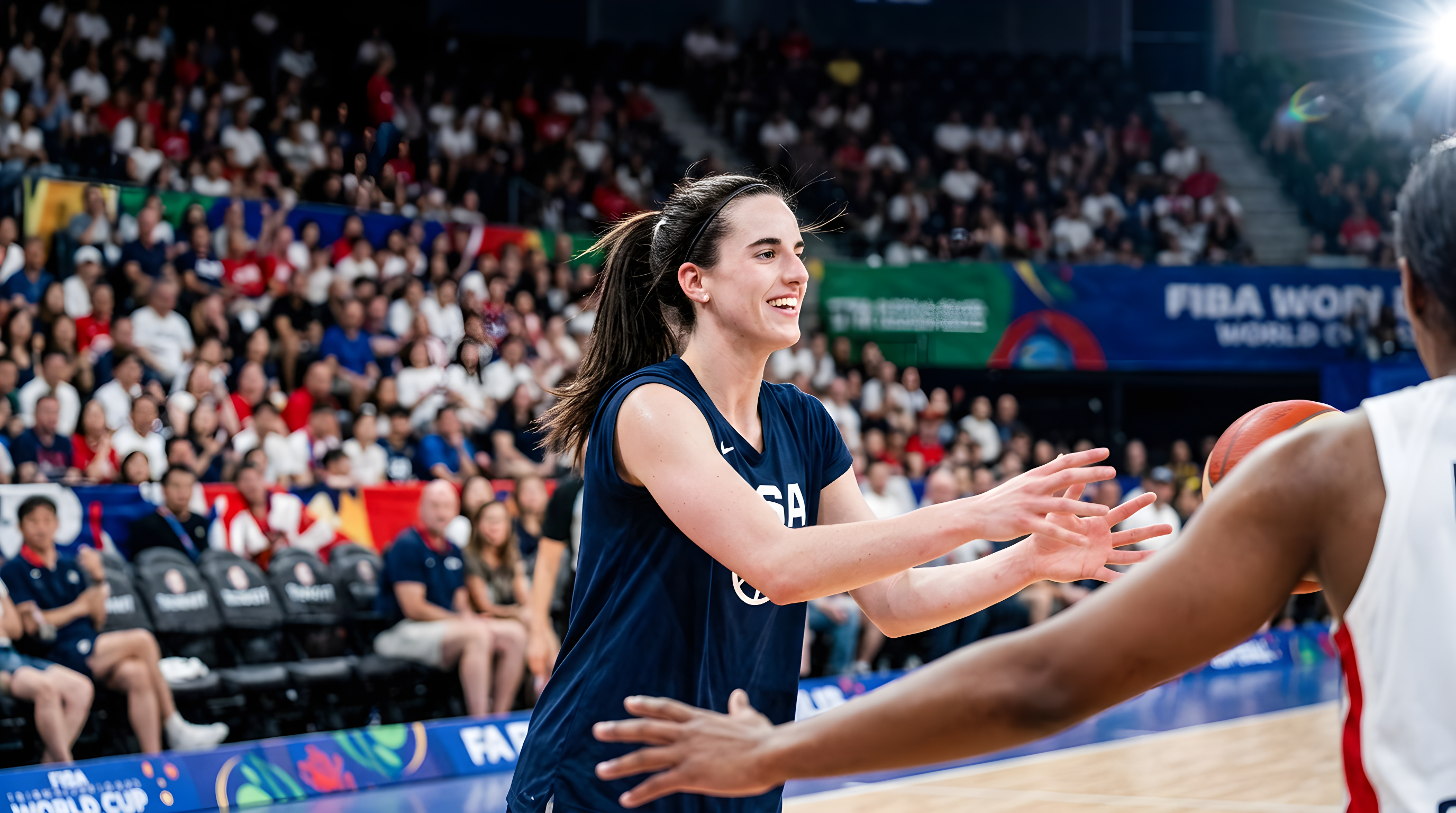 Caitlin Clark skriver historie i VM-debut for USA
