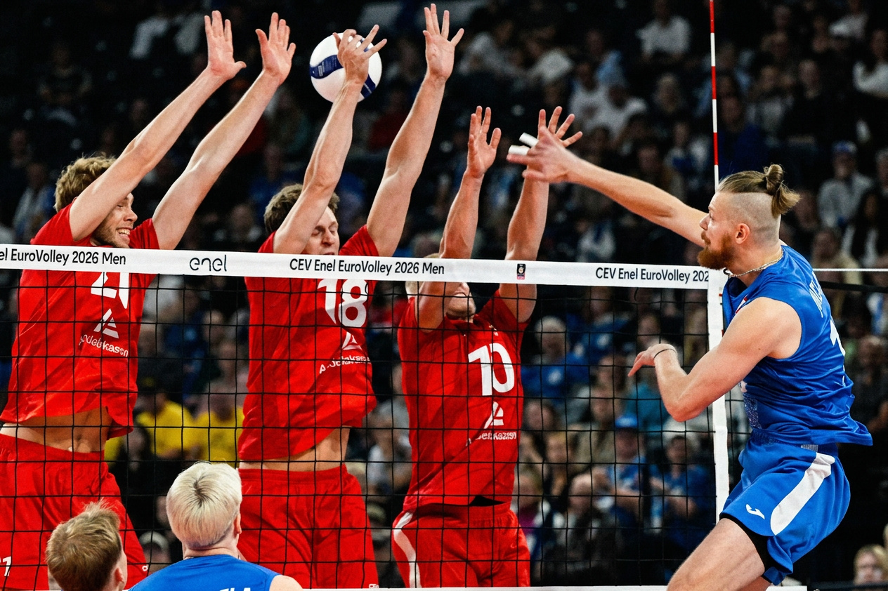 Danske volleyherrer vinder stort og er tæt på EM-avancement