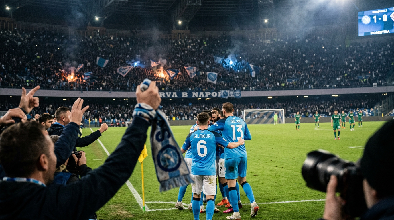 Billy Gilmour scorer sit første mål for Napoli mod Fiorentina