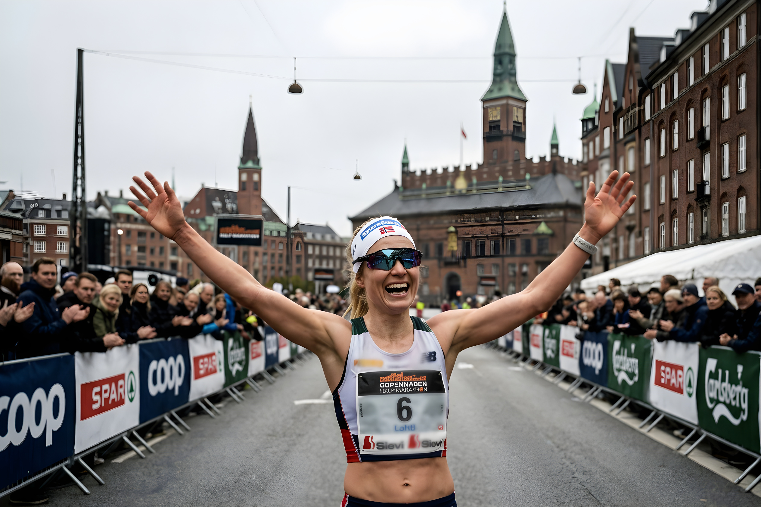 Therese Johaug løber VM i halvmaraton i København