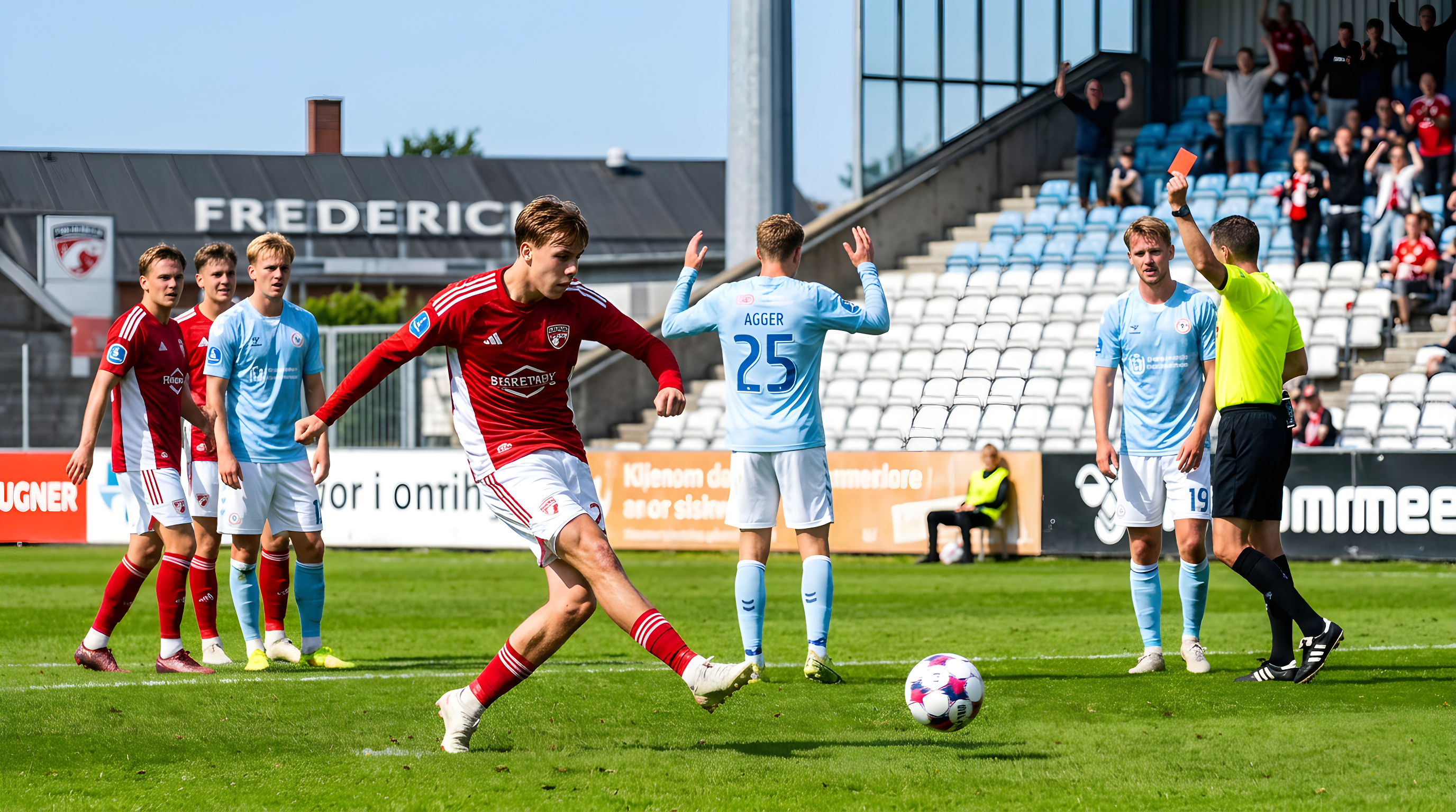 Fredericia vinder efter rødt kort til Esbjerg