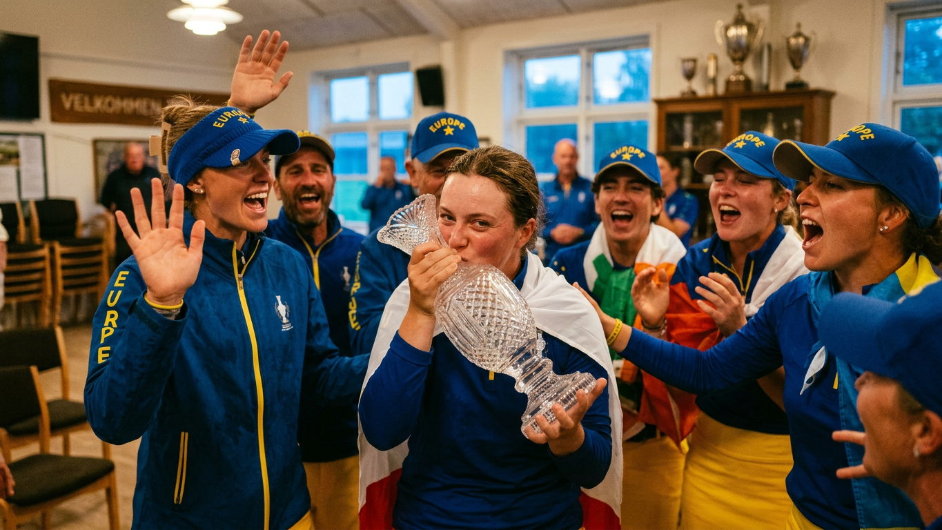 Europa vinder Solheim Cup efter tæt gyserdrama mod USA