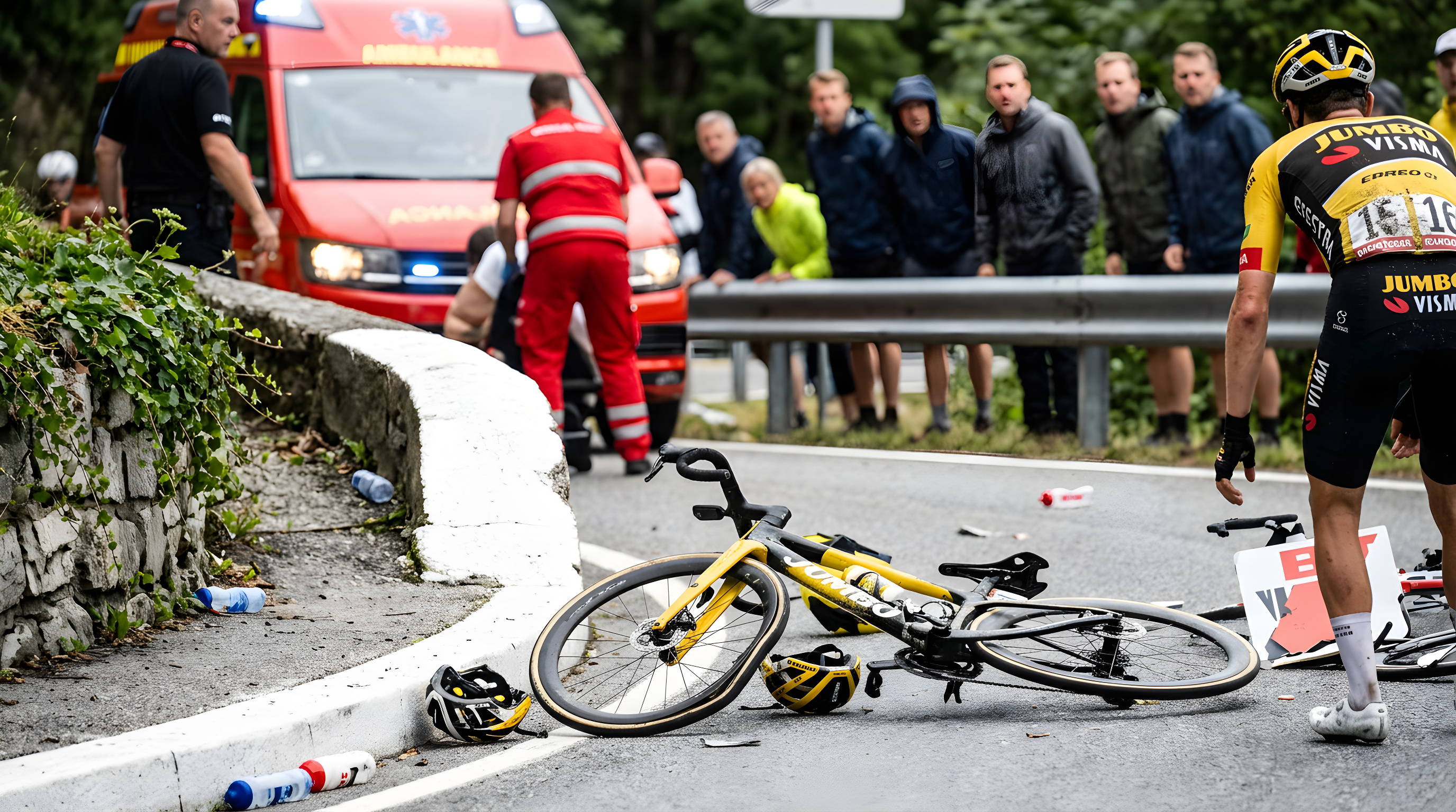 Jonas Vingegaard udgår af Tour de France efter voldsomt styrt