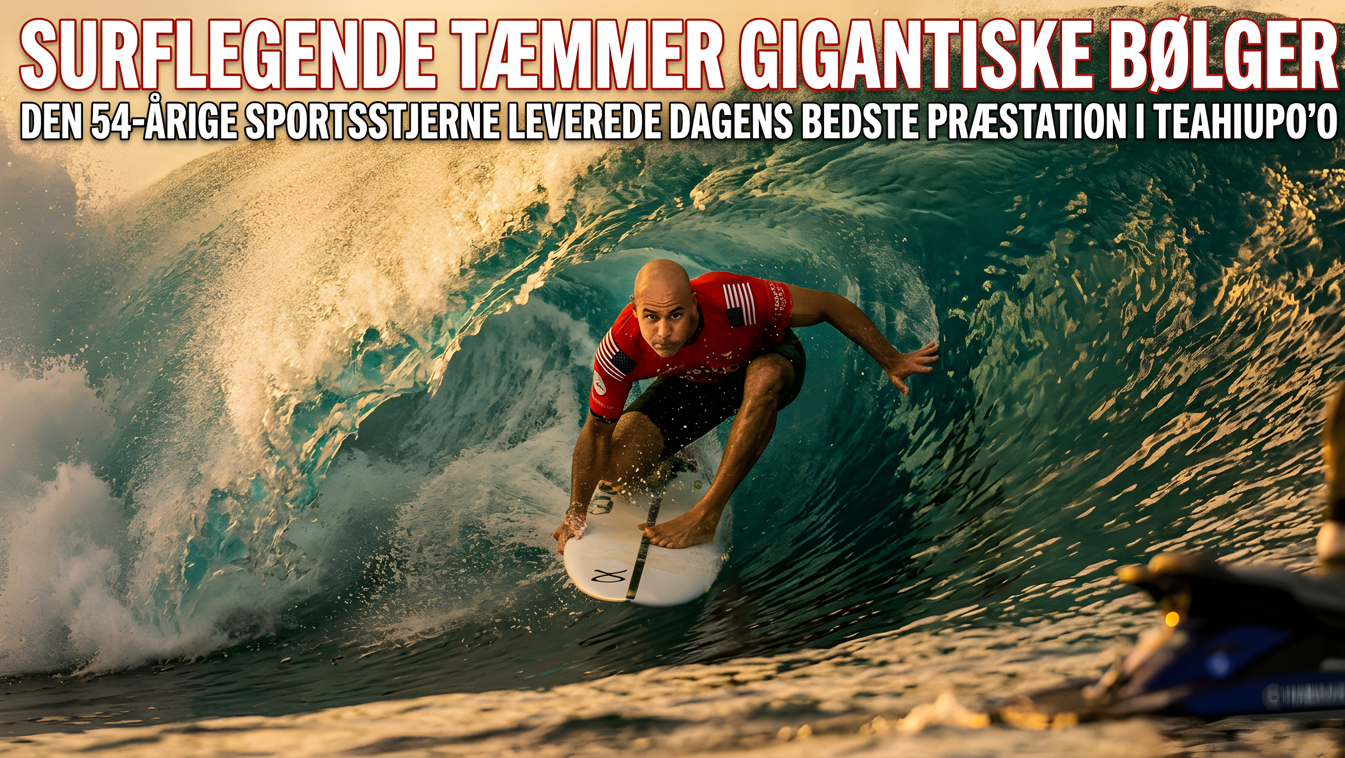 Surflegenden Kelly Slater tæmmer gigantiske bølger