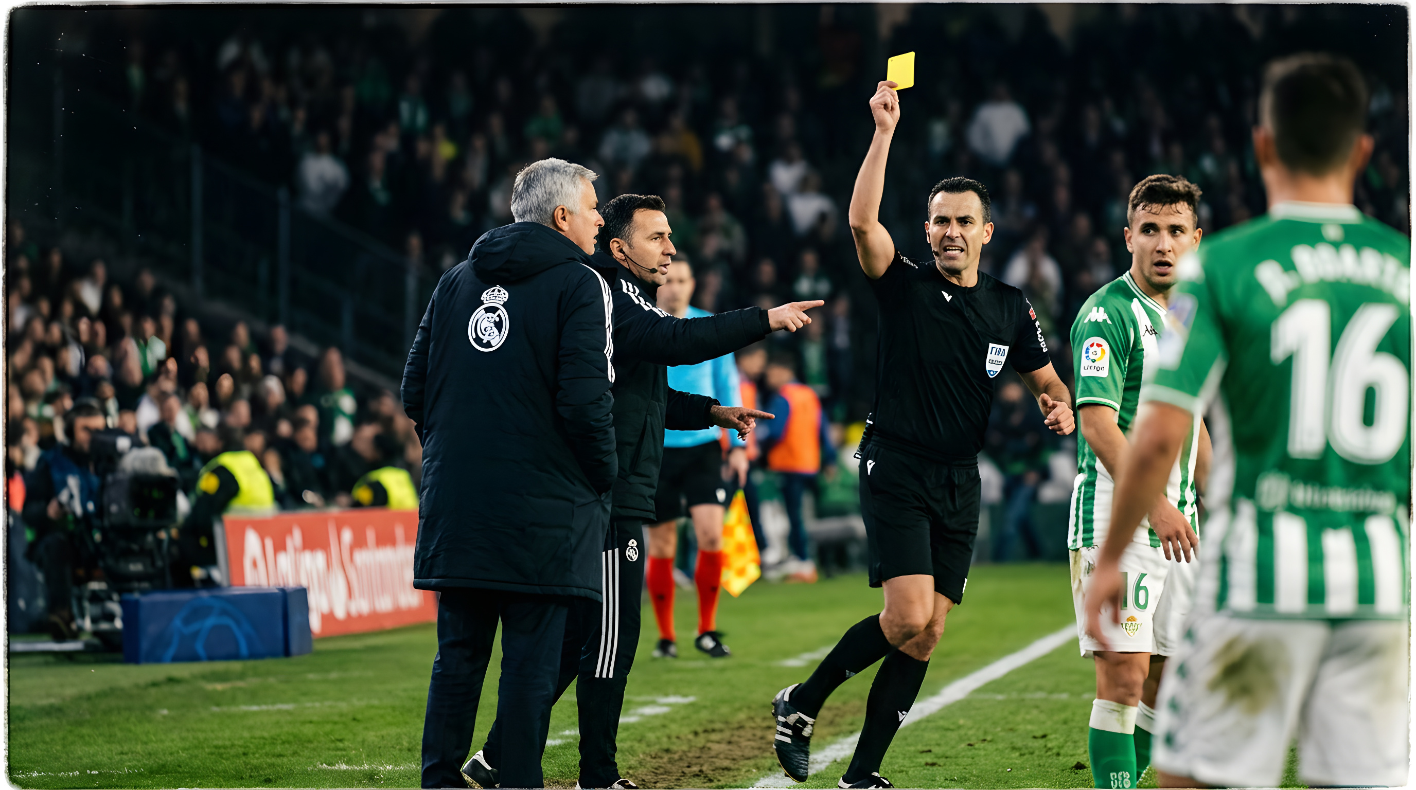 Mourinho fik gult kort efter dramatisk løbetur