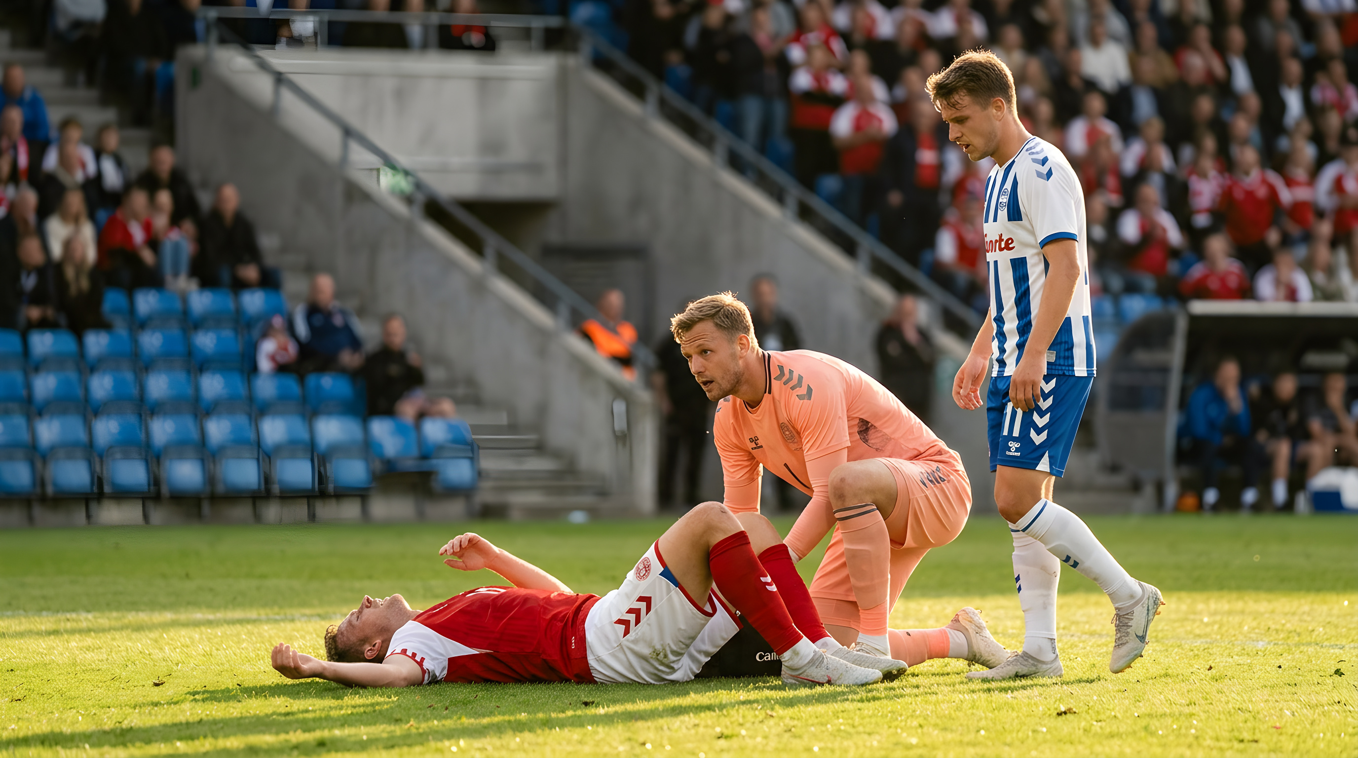 Dansk landsholdsspiller er blevet skadet i kamp