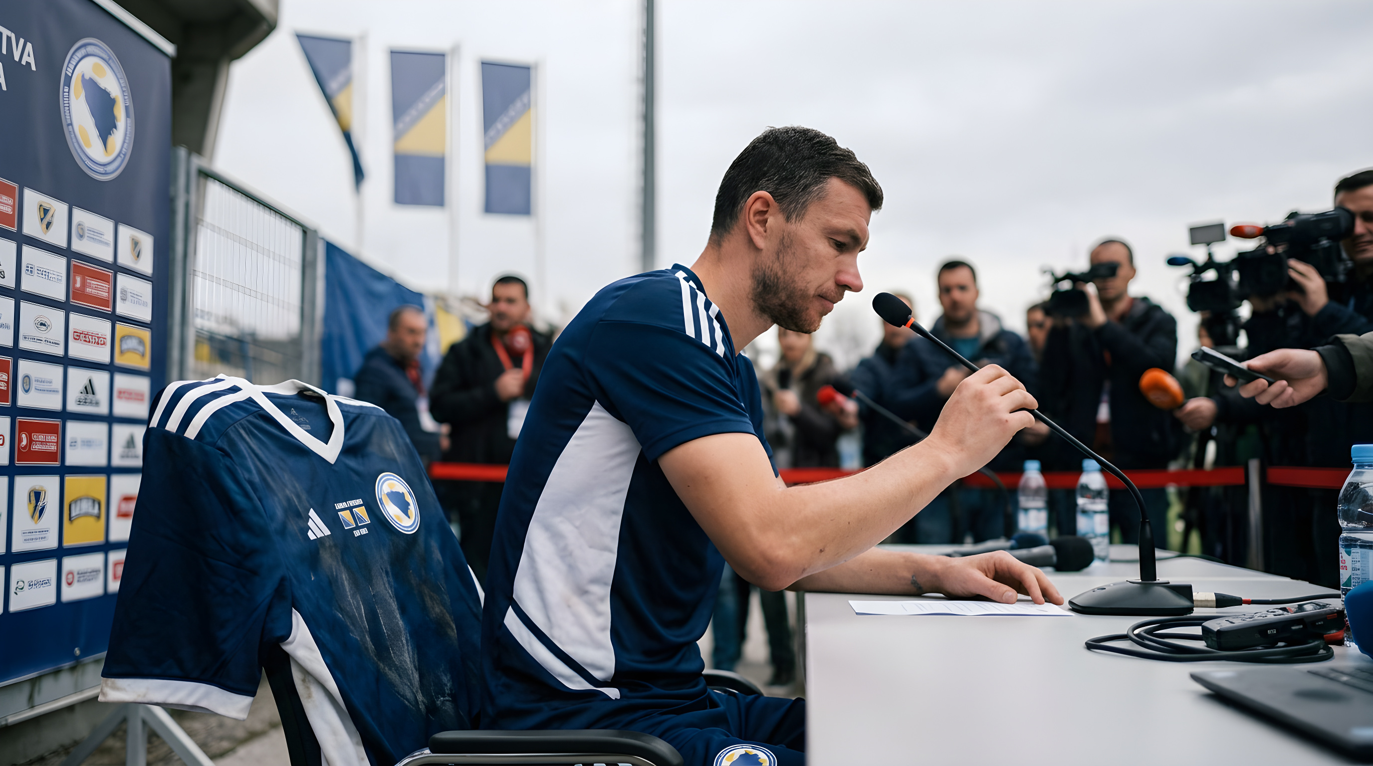 Edin Dzeko stopper på det bosniske landshold
