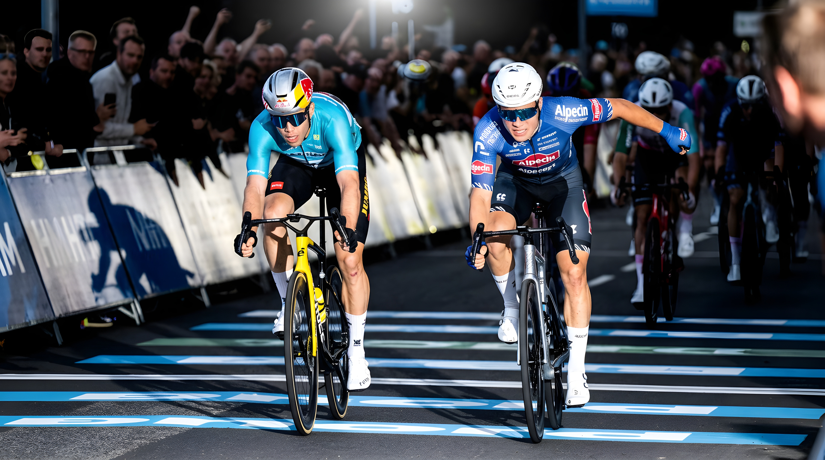 Wout van Aert vinder i Skive efter tæt fotofinish