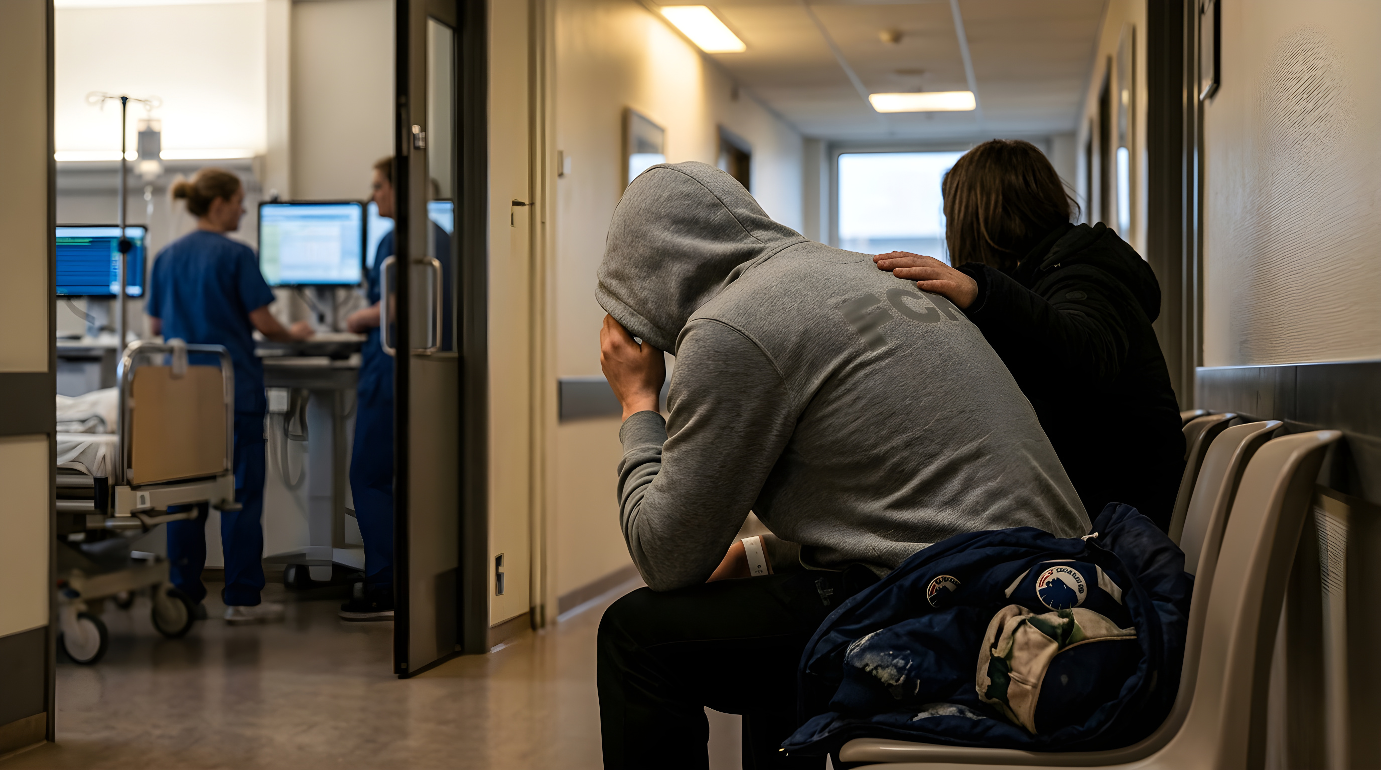 Dansk fodboldtalent på hospitalet efter hårdt sammenstød